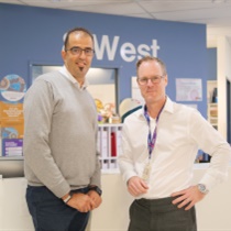 Double perfusion transplant patient Frank with Graham Starkey, Director Liver Transplant Unit at Austin Health
